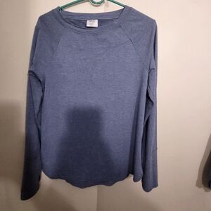Women's Blue Long Sleeve Top